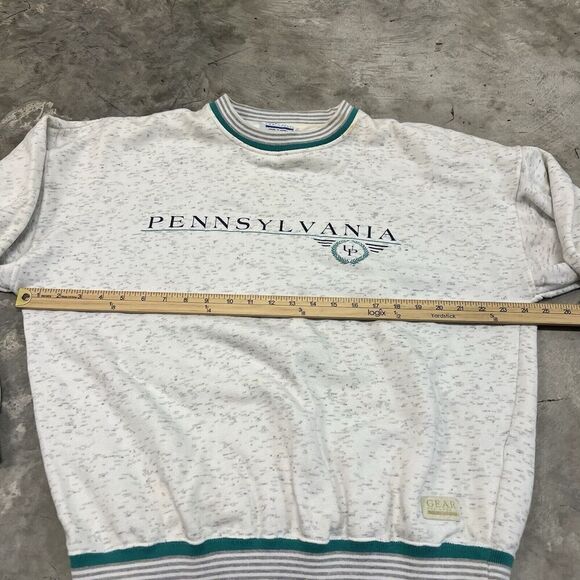 Pennsylvania UP University Sweatshirt Size XL White Gray Retro Gear For Sports - Picture 5 of 9